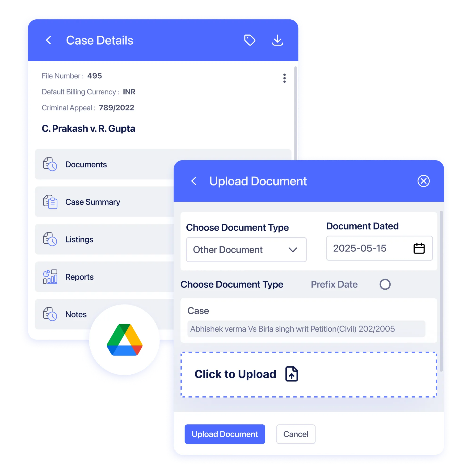 Attach case documents and store them in one place with Provakil