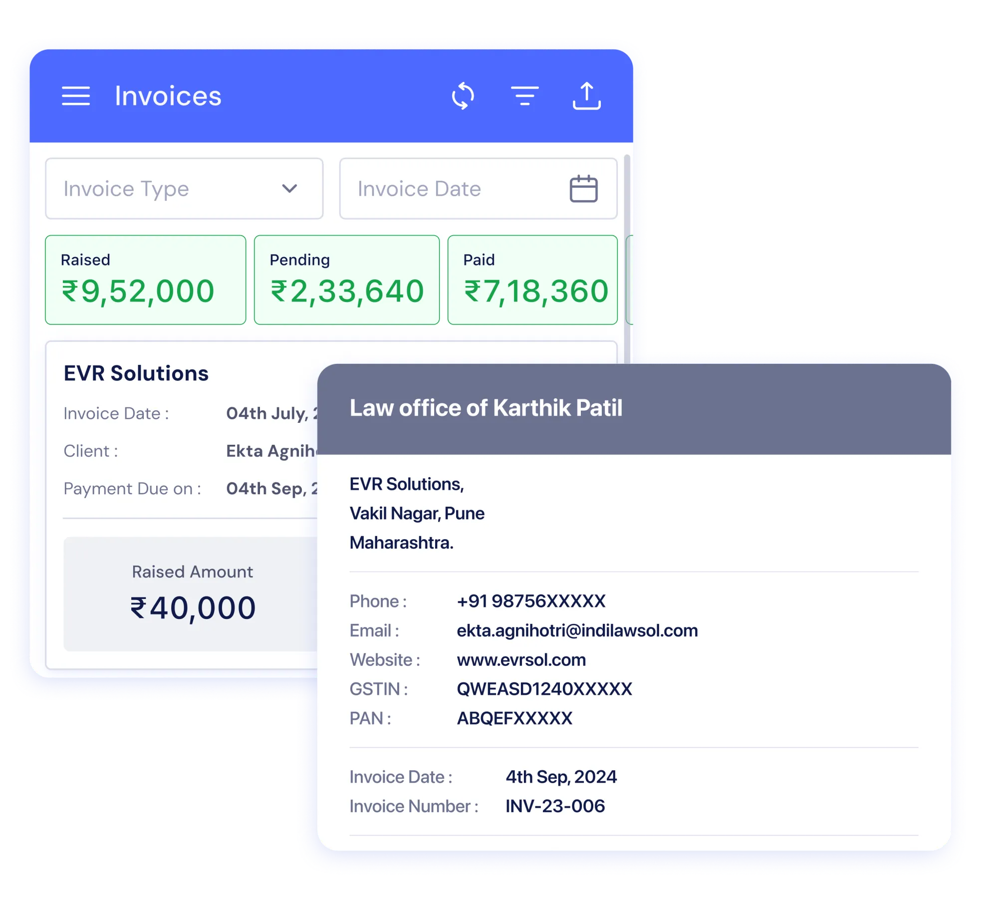 Schedule invoices with your logo & branding with Provakil